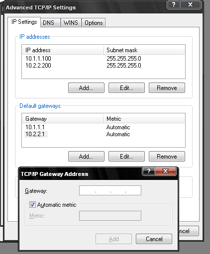 Add Multiple Gateways